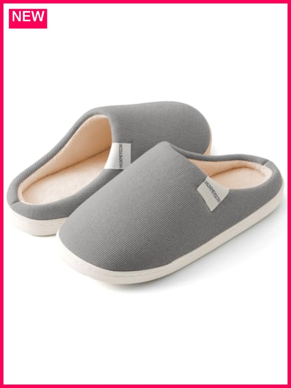 Womens Slippers Indoor Outdoor Memory Foam Anti-Slip Rubber Sole Cozy Warm
